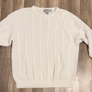 Men's Ivory Crewneck Sweater